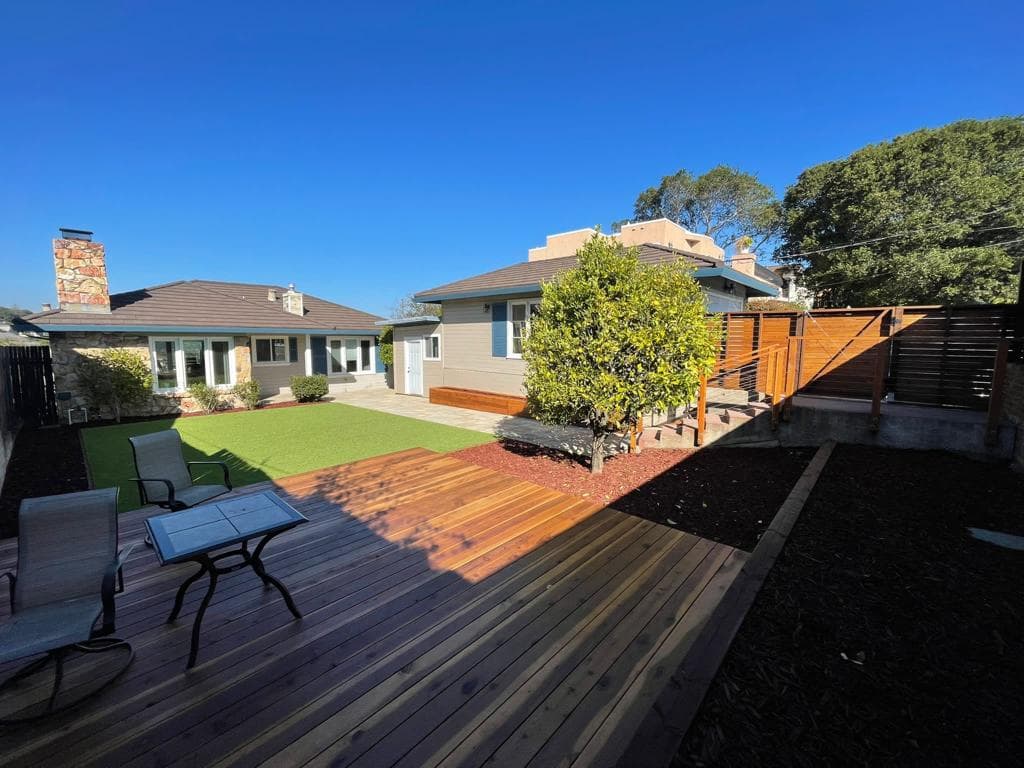 Deck and pergola, Redwood